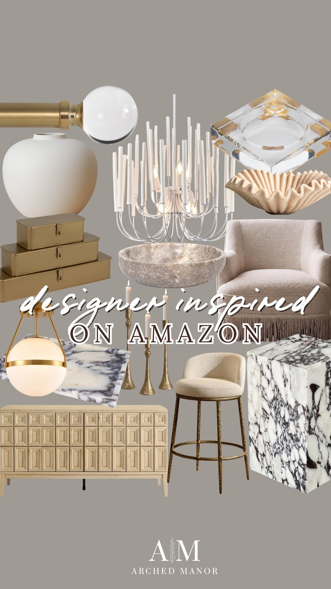 Designer inspired, but all on Amazon! I’m loving all of these light fixtures and the pretty accents pieces!

#LTKSeasonal #LTKHome