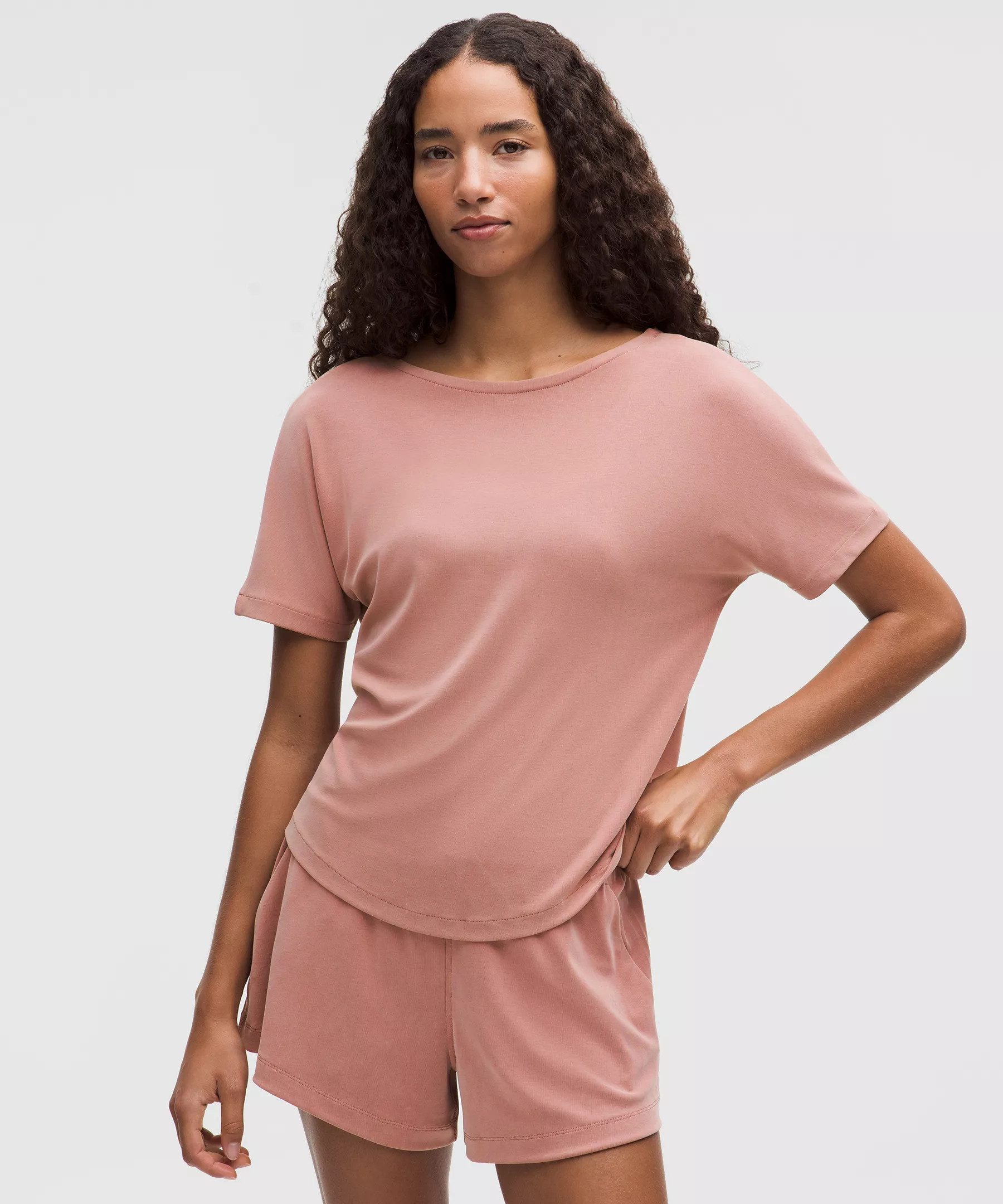 Drapey Softstreme Boatneck Short-Sleeve Shirt | Lululemon (US)