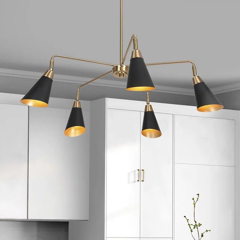 Dalisia 5 - Light Sputnik Modern Linear Chandelier | Wayfair Professional