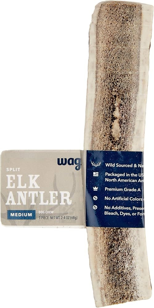Amazon Brand – Wag Split Elk Antler, Naturally Shed, Medium (Best for Dogs 15-30 lbs) | Amazon (US)