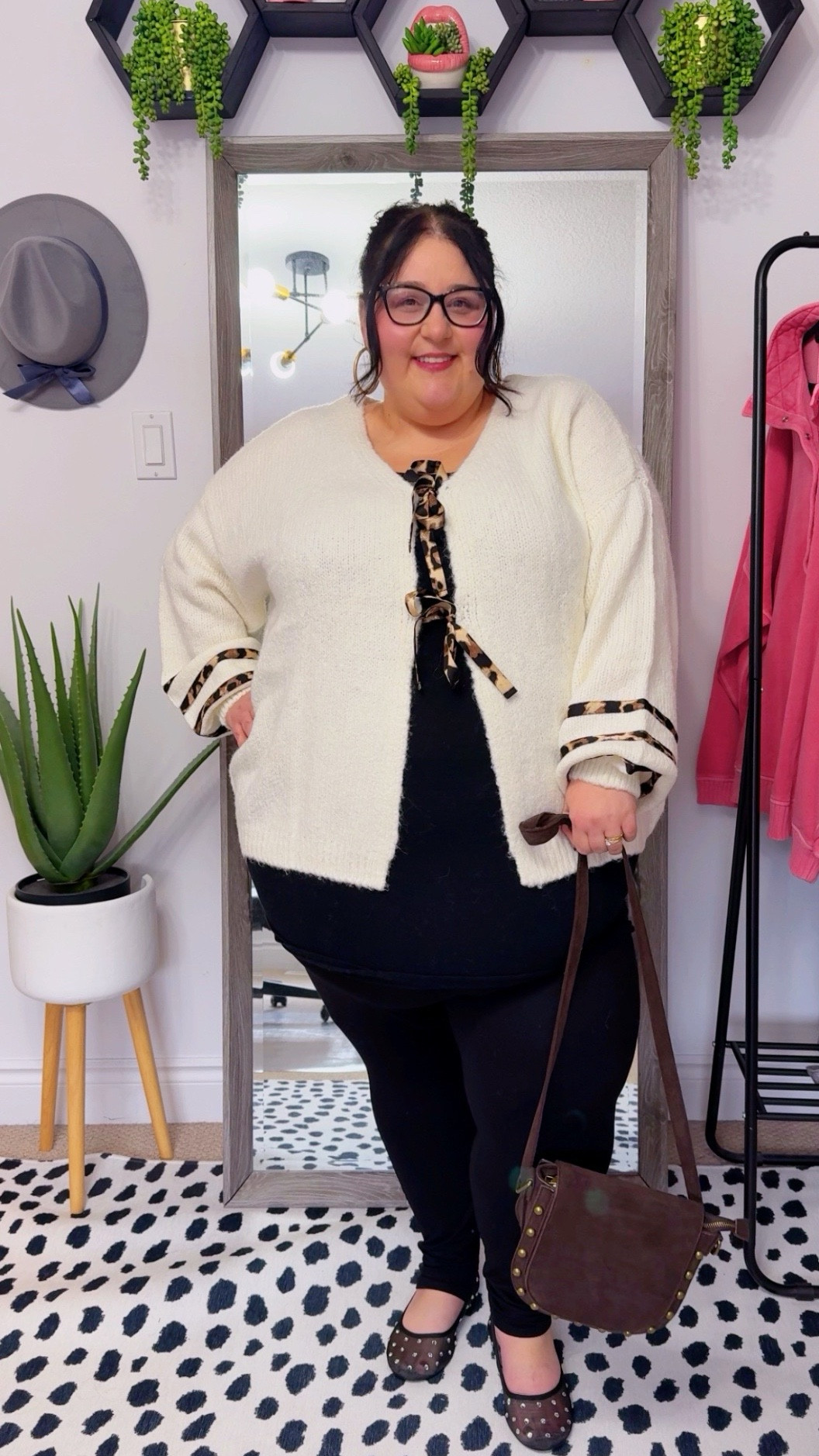 Loving this oversized cream cardigan from Ulla Popken. The little leopard print and bow details makes it a great plus size piece. Use code CCULLA for 35% off. 

#LTKmidsize #LTKwinter #LTKplussize
