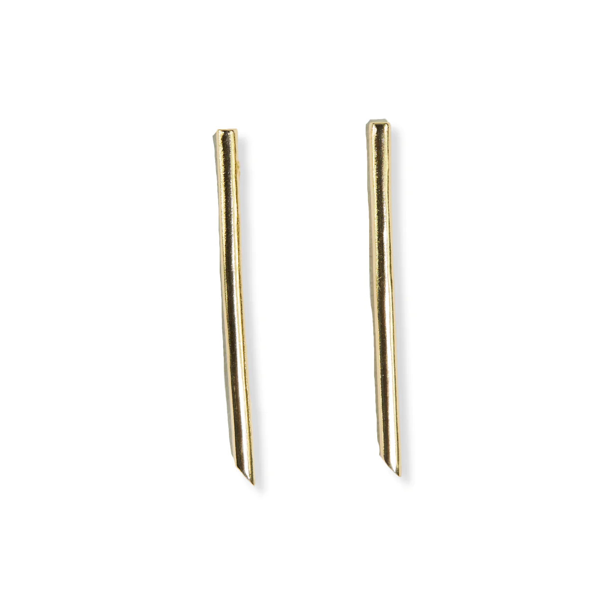 Gretchen Straight Bar Earrings Brass | INK+ALLOY