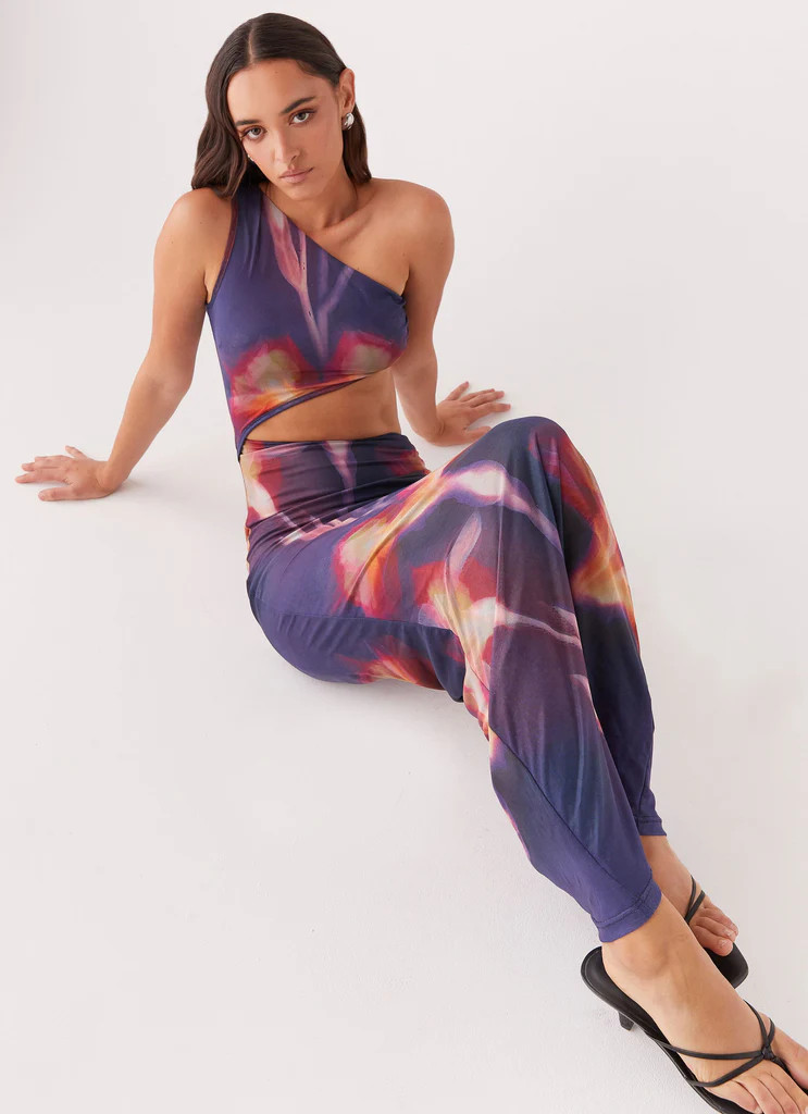 Shadows In The Sun Mesh Maxi Dress - Ember Rose | Peppermayo (Global)