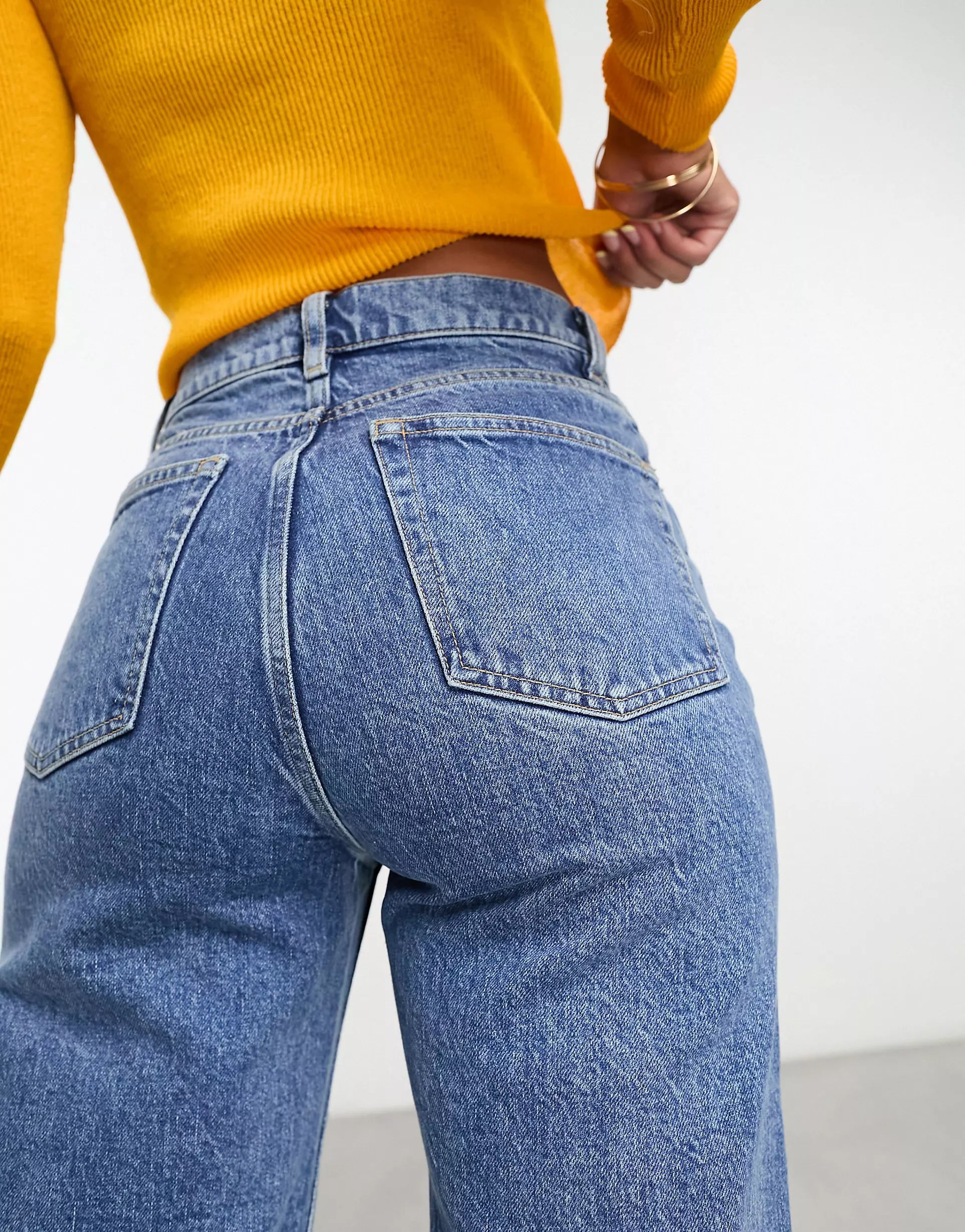 & Other Stories high waist wide leg jeans in love blue | ASOS (Global)