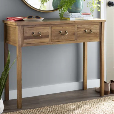 Sadie 39.4" Solid Wood Console Table Andover Millsâ¢ Color: Oak | Wayfair North America