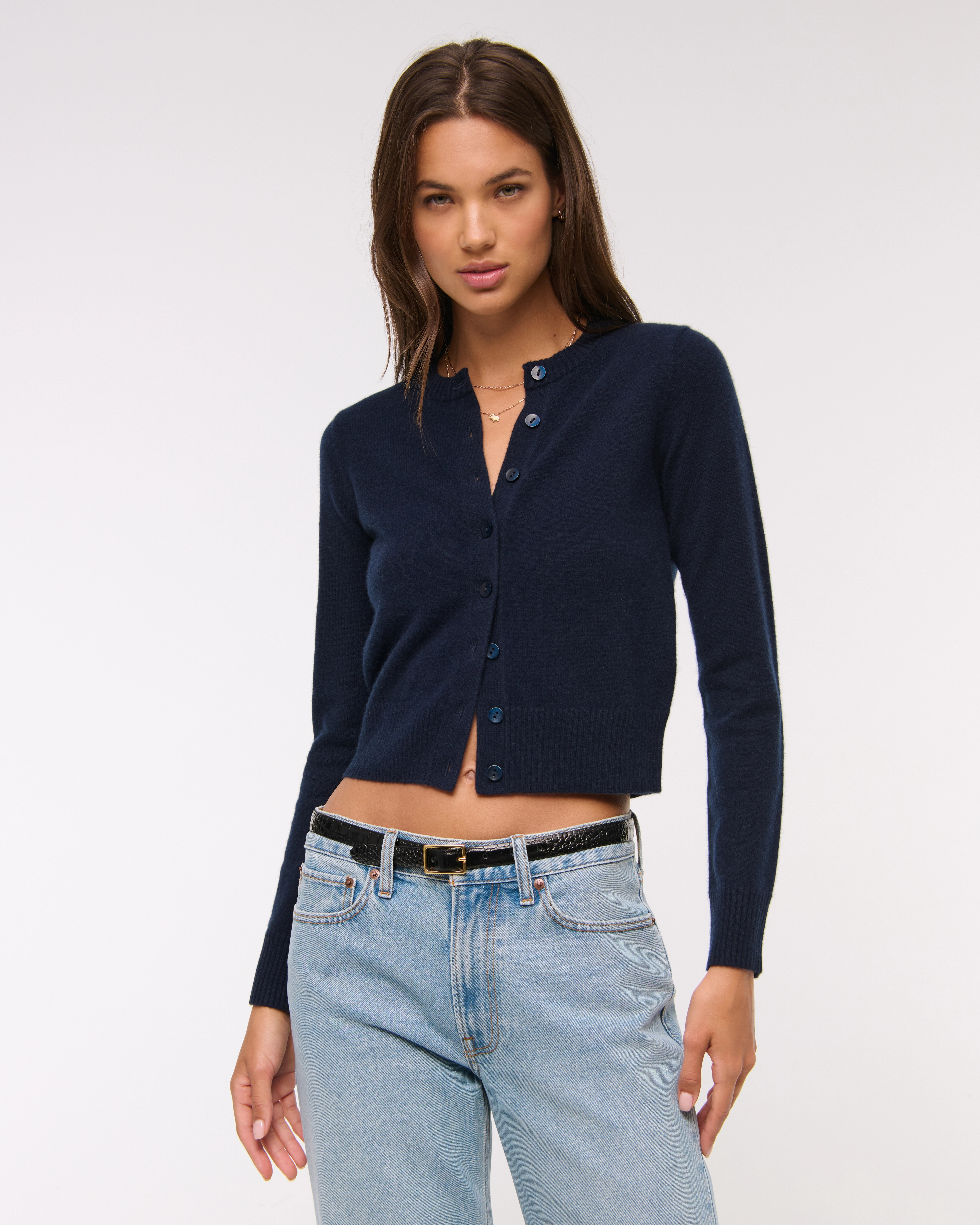 Cashmere Crew Cardigan | Abercrombie & Fitch (US)