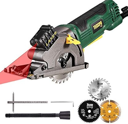 Mini Circular Saw, TECCPO 4.8Amp Compact Circular Saw with Laser Guide, 3-3/8” Mini Saw with 3 ... | Amazon (US)