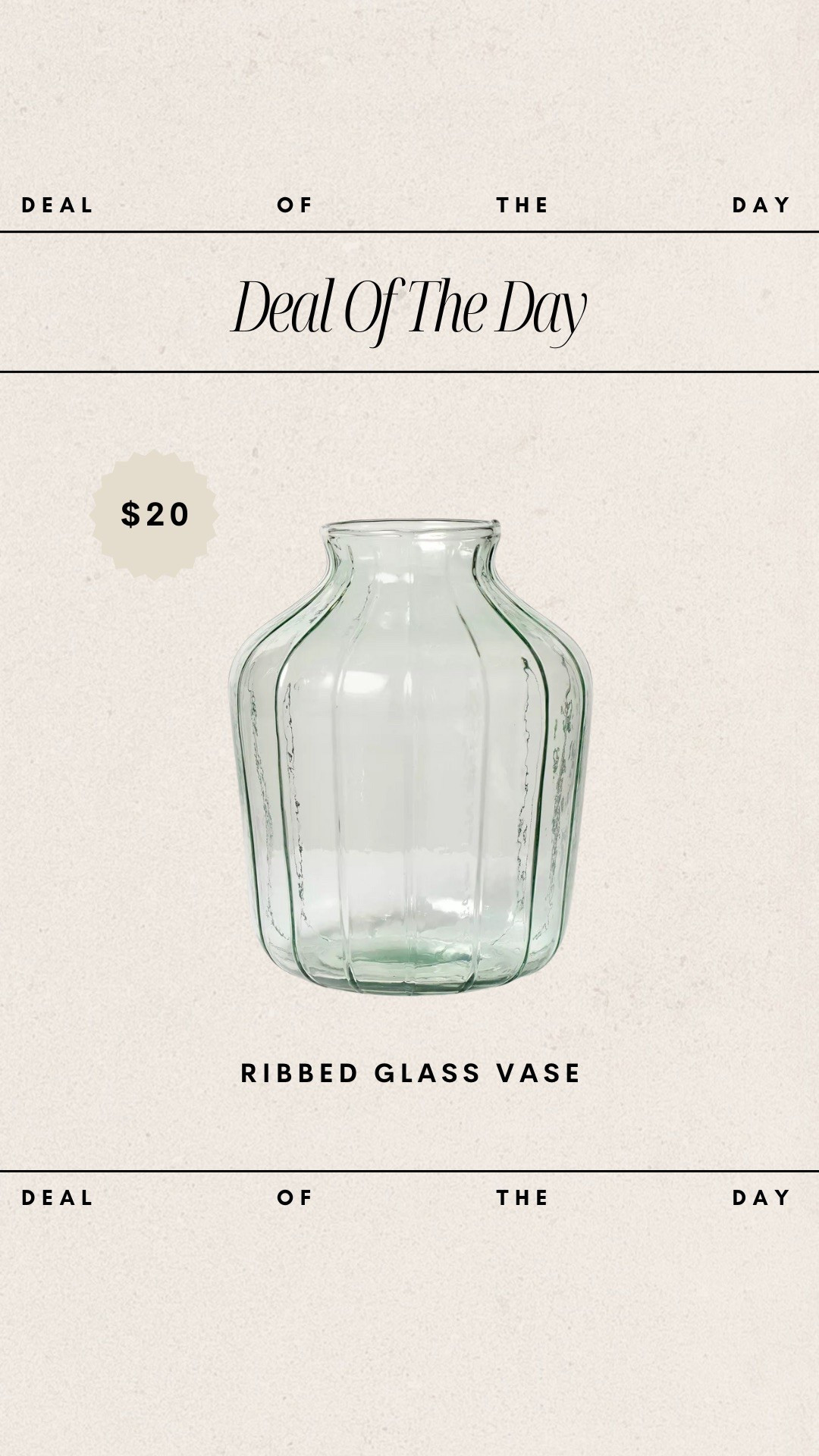 Deal of the Day - Target Ribbed Glass Vase // only $20!

target vase, target home, heath and hand, classic vase, glass vase spring decor, affordable home, budget friendly home 

#LTKFindsUnder50 #LTKSeasonal #LTKHome