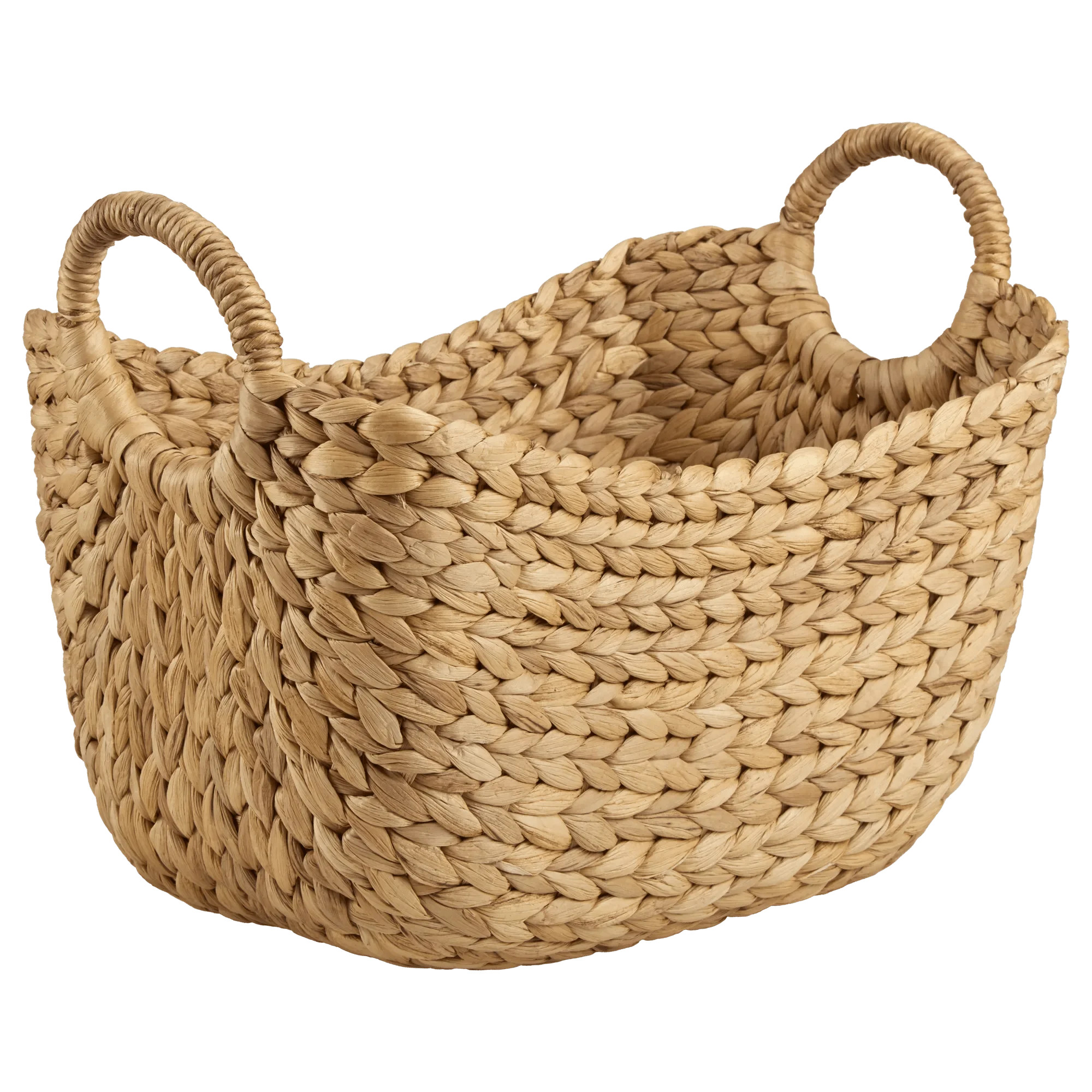 Bouclair Natural Water Hyacinth Basket with Handles Small | Walmart (CA)