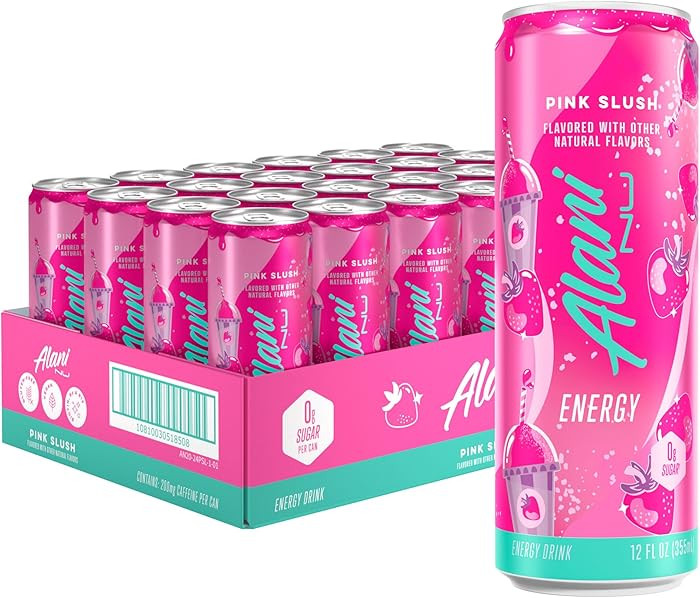 Alani Nu Pink Slush Sugar Free, Low Calorie Energy Drinks | 200mg Caffeine | Pre Workout Performa... | Amazon (US)