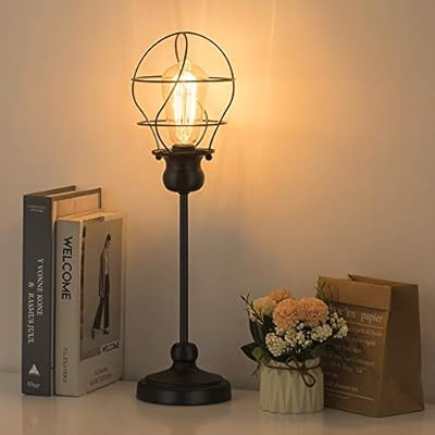 HAITRAL Vintage Table Lamp - Modern Nightstand Lamp, Simple Bedside Desk Lamp for Bedroom, Living... | Amazon (US)