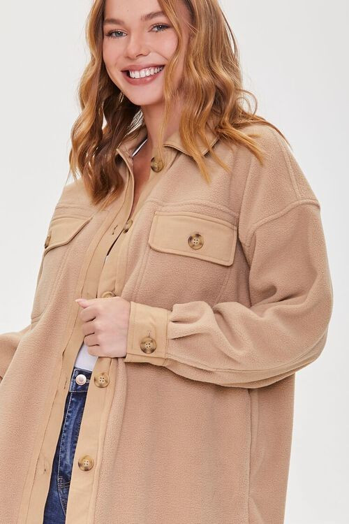 Longline Dolphin-Hem Shacket | Forever 21 (US)