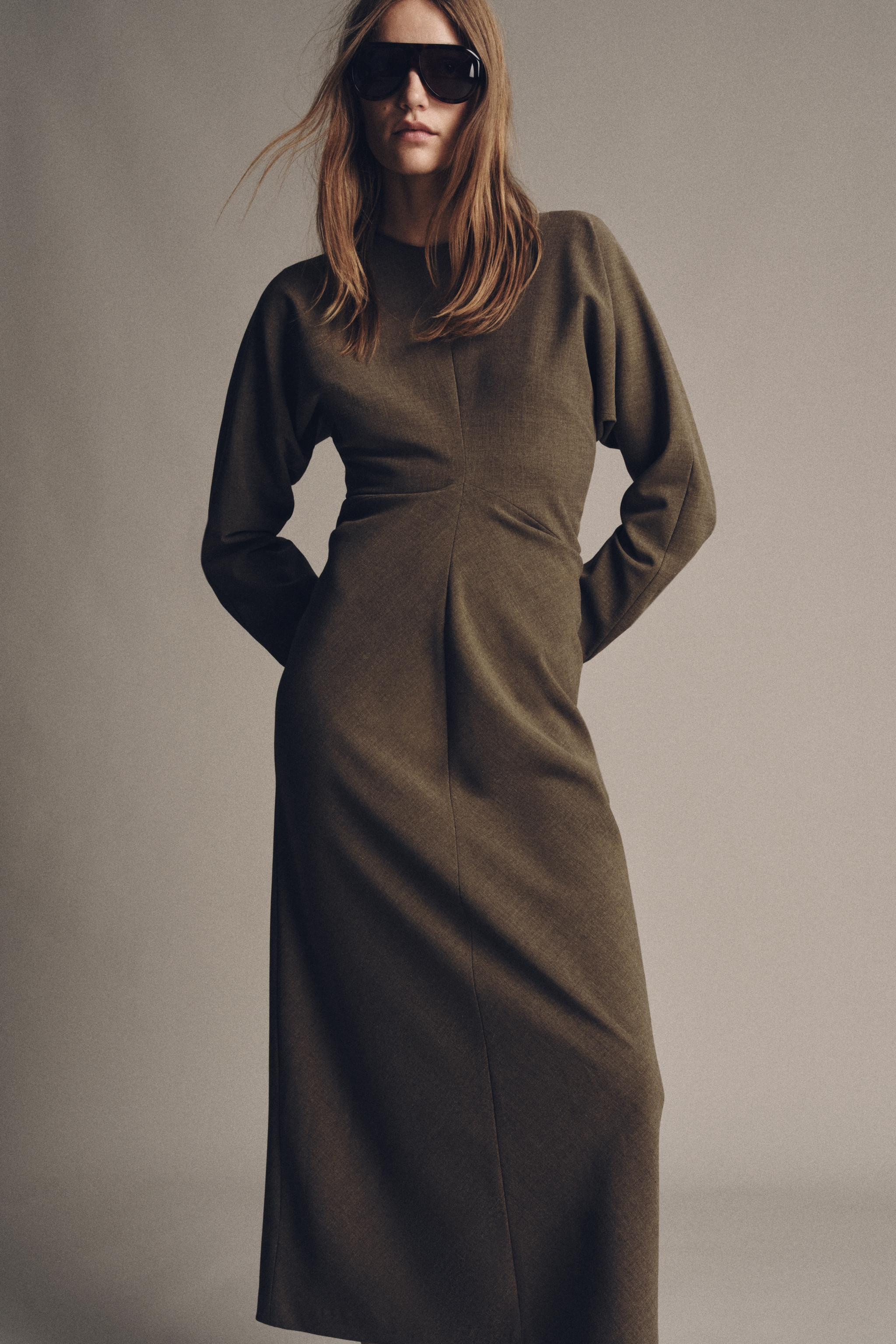 DRAPED MIDI DRESS ZW COLLECTION | Zara US