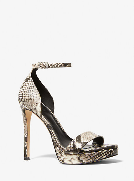 Jordyn Snake Embossed Faux Leather Platform Sandal | Michael Kors US