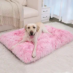 Vonabem Dog Bed Crate Pad, Deluxe Plush Soft Pet Beds, Washable Anti-Slip Dog Crate Bed for Extra... | Amazon (US)