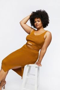 Plus Size Sweater-Knit Crop Top & Skirt Set | Forever 21 | Forever 21 (US)