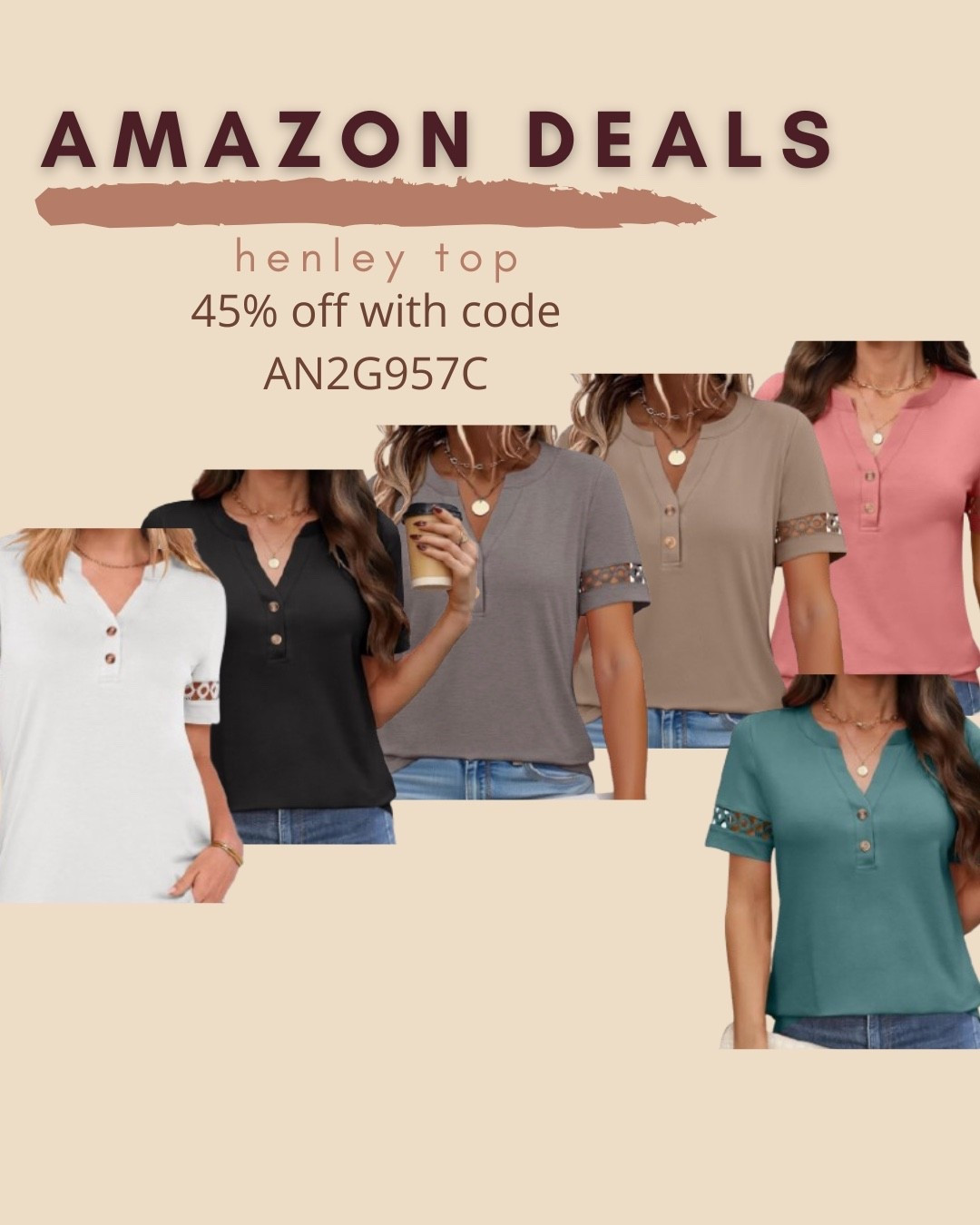 $9 ends 4/30

Amazon fashion
Amazon deals
Henley top
Comfy top
Cute top


#LTKSaleAlert