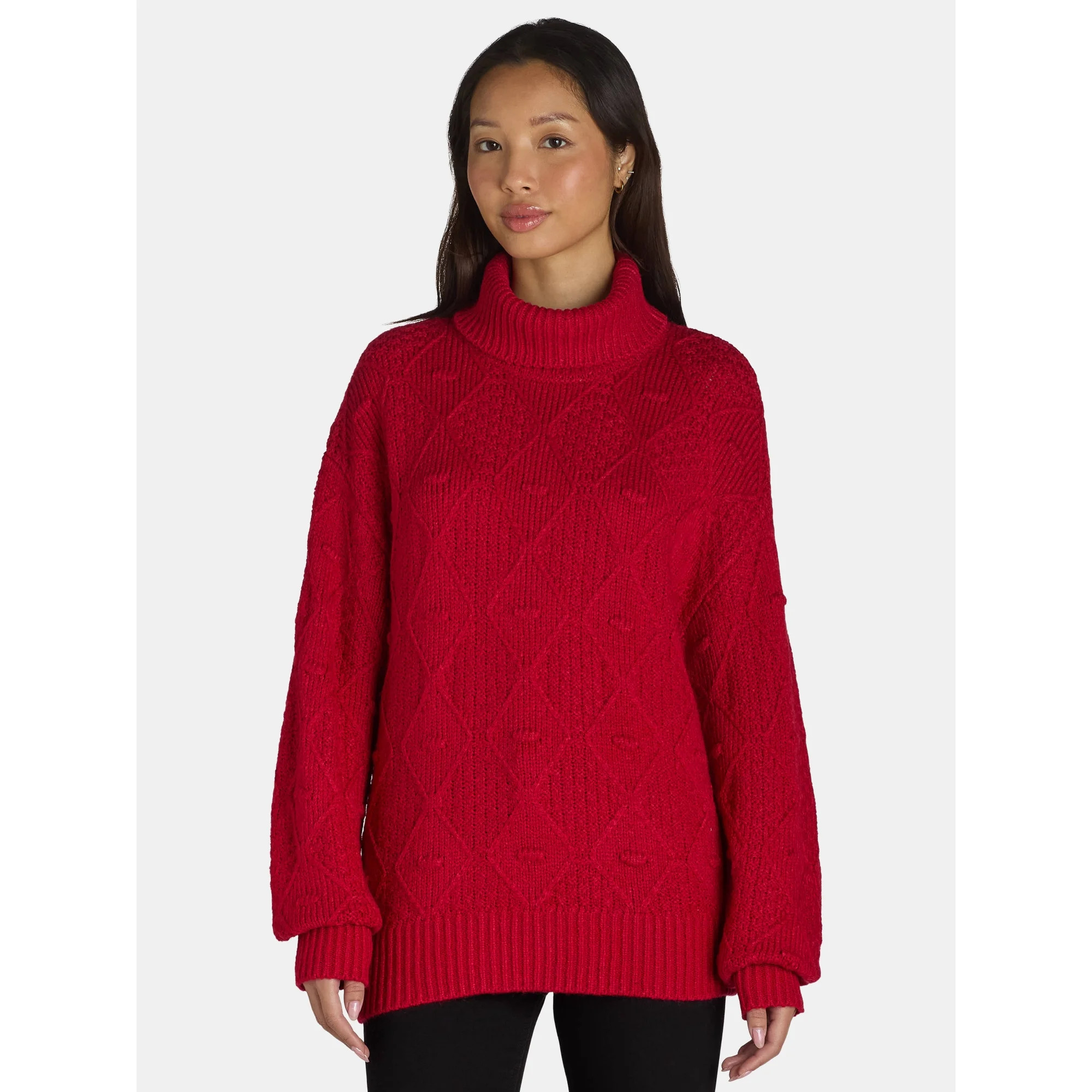 Time and Tru Women's Bobble Sweater | Walmart (US)