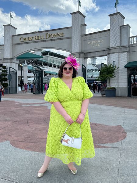 Plus Size Kentucky derby outfit - the bright color was a hit  

#LTKover40 #LTKplussize