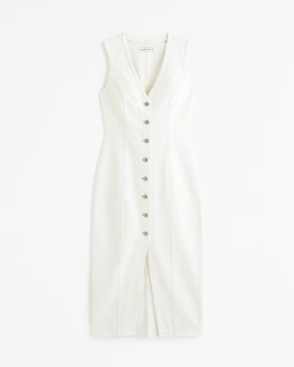 The A&F Mara Vest Midi Dress | Abercrombie & Fitch (UK)