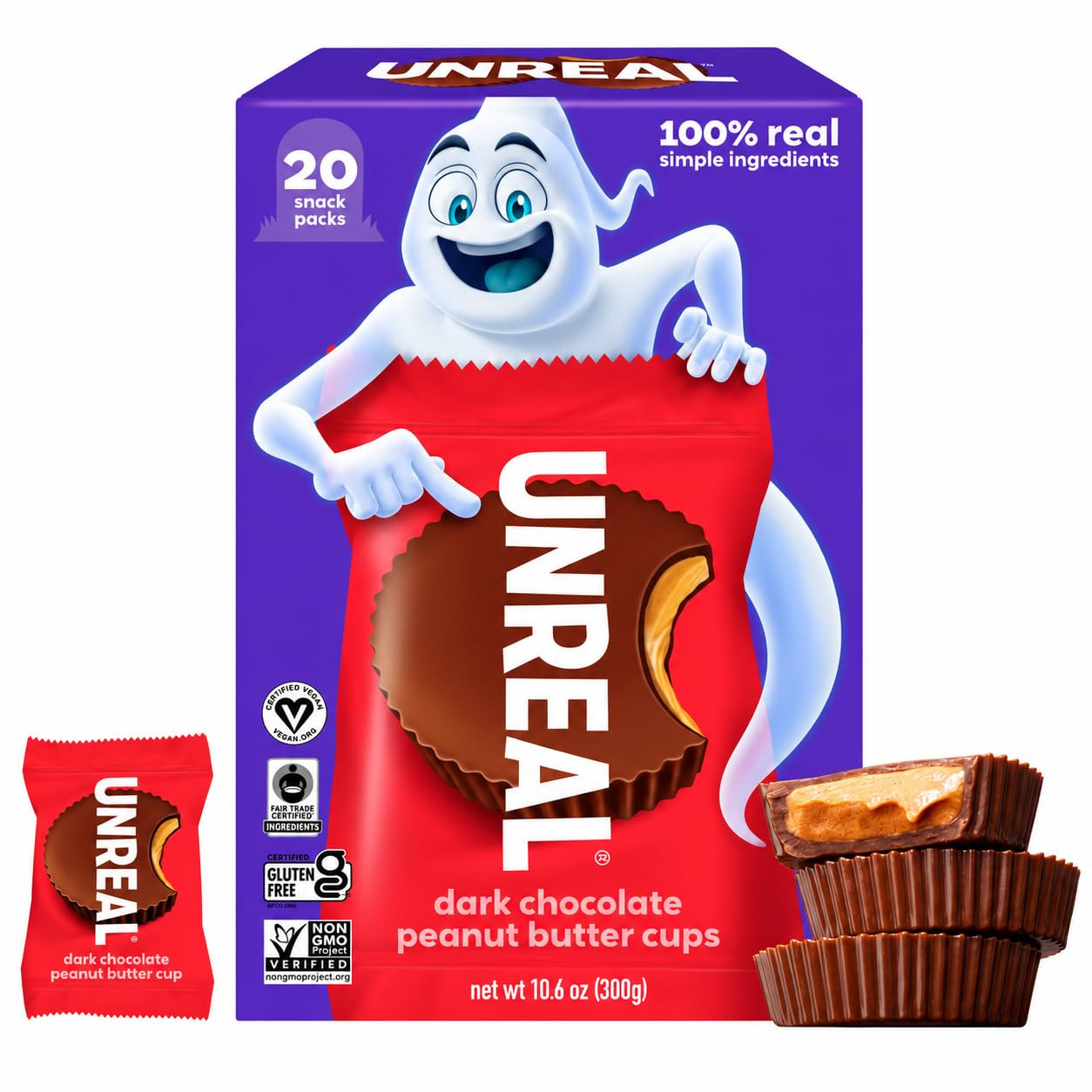 UNREAL Halloween Dark Chocolate Peanut Butter Cups, 10.6 OZ | Amazon (US)