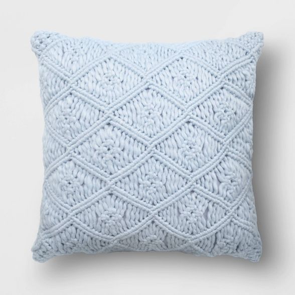 Square Heathered Macrame Throw Pillow  - Opalhouse™ | Target