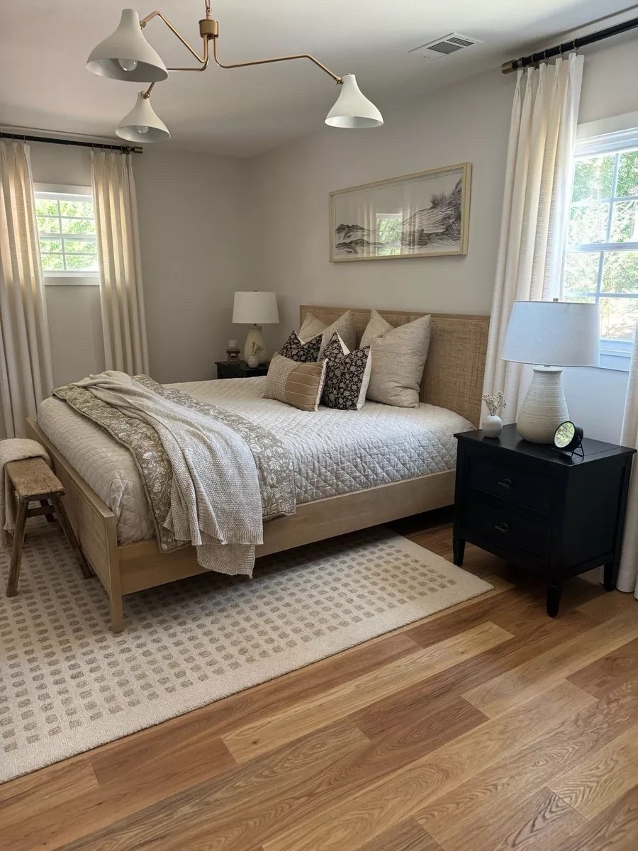 Cozy bedroom decor, bedding, bedroom rug, nightstands, home decor, master bedroom decor ideas, cane bed#bedroom 

#LTKSaleAlert #LTKHome #LTKSeasonal