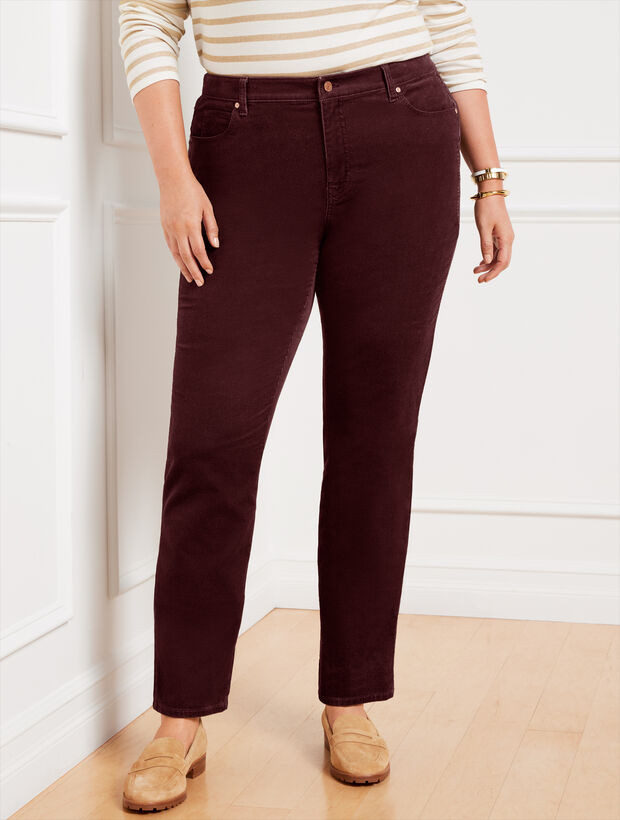Stretch Corduroy Straight Leg Pants - Solids | Talbots