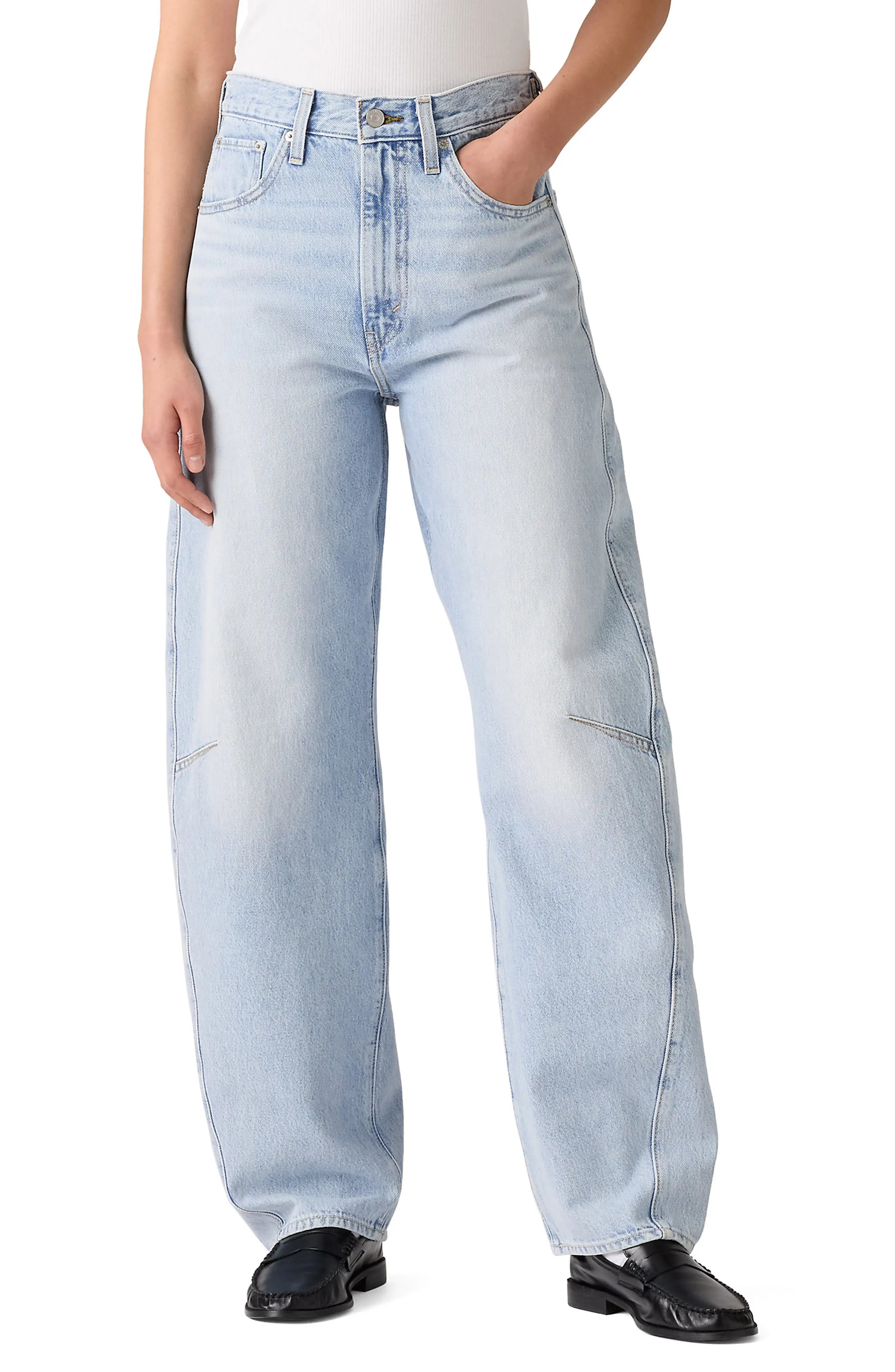 Levi's Cinch High Waist Barrel Jeans (Women) | Nordstromrack | Nordstrom Rack