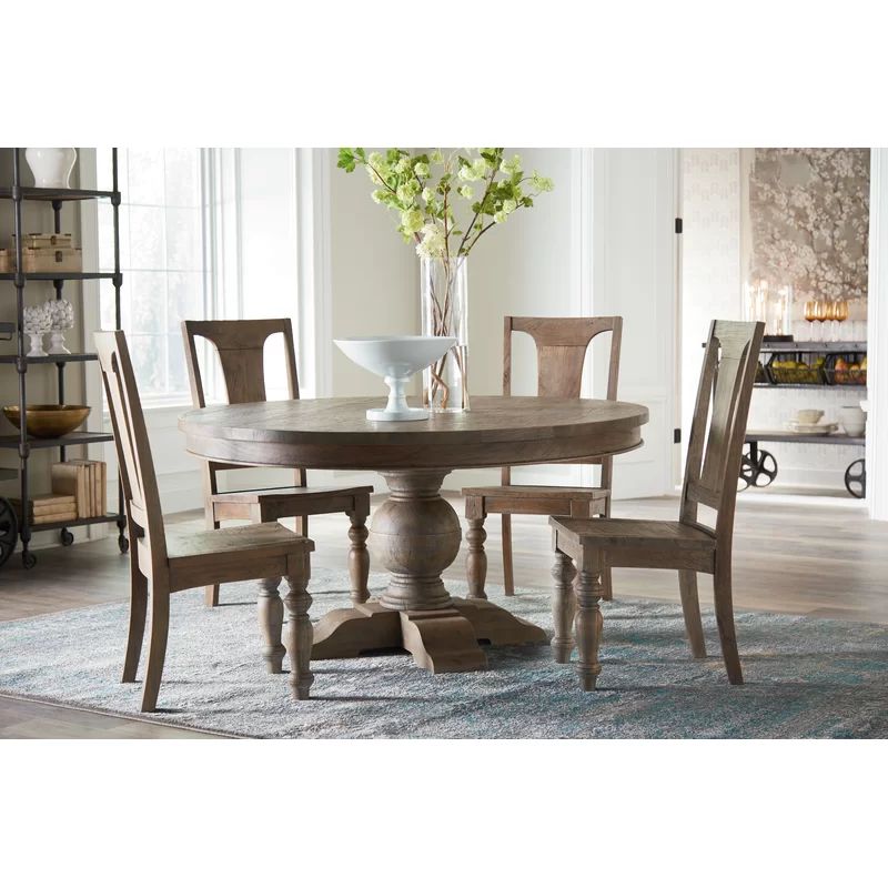 Musson Mango Solid Wood Pedestal Dining Table | Wayfair North America