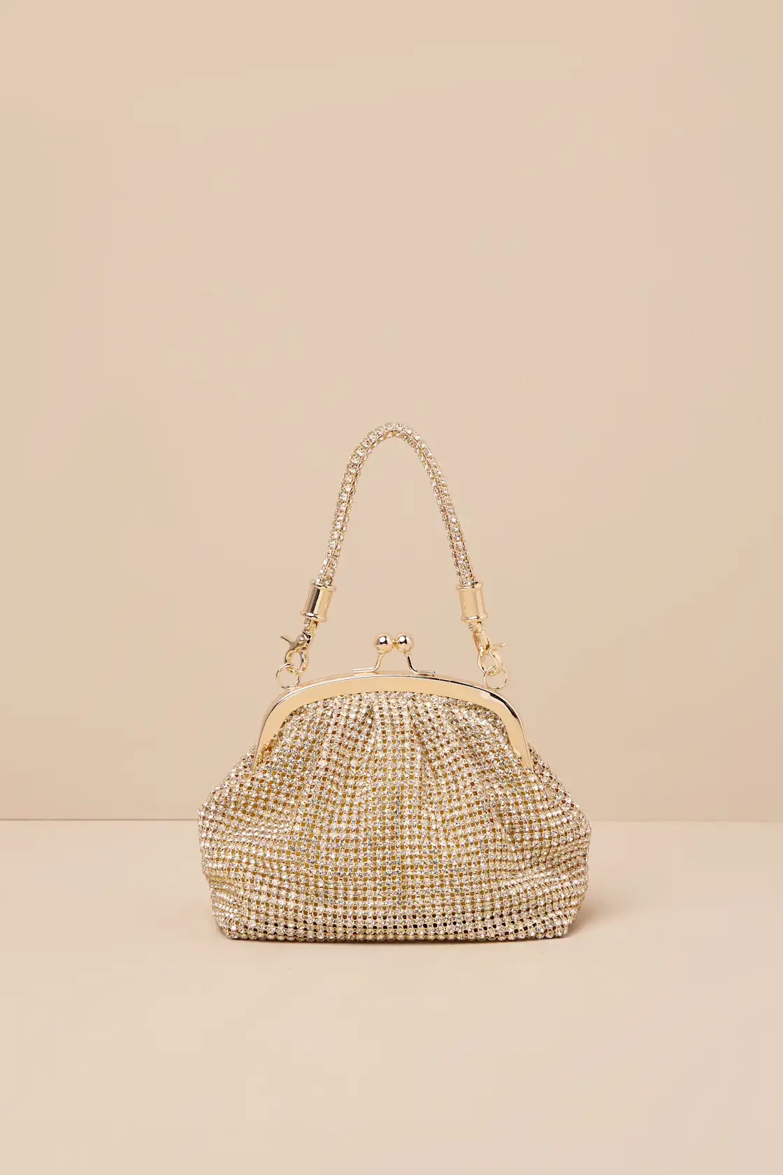 Undeniable Gleam Gold Rhinestone Clutch | Lulus