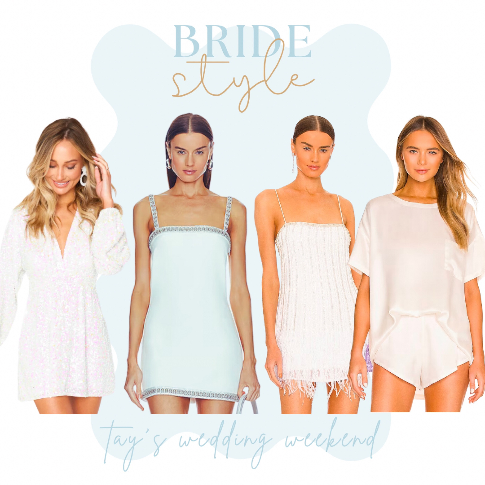 Outfits u wore during my wedding weekend 🤍

bride style, white dress, sequin dress, bridal event dress, wedding pajamas

#LTKSeasonal #LTKwedding #LTKsalealert