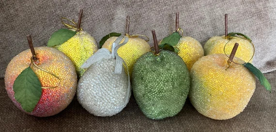 8 1960's Beaded Fruit With Leaves and Loops to Hang on | Etsy | Etsy (US)