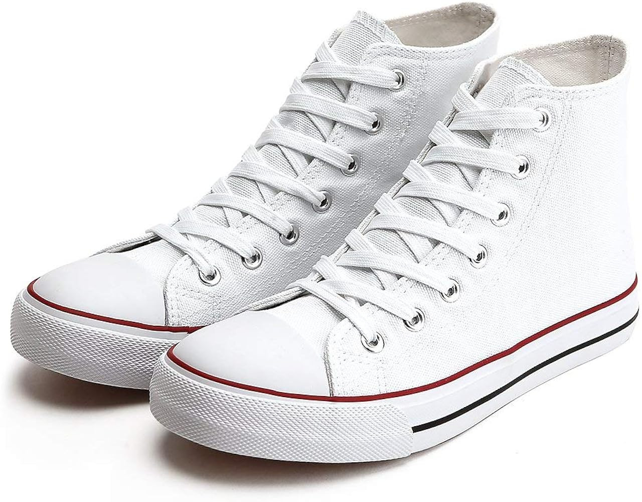 Womens Canvas Sneakers High Top Lace ups Casual Walking Shoes | Amazon (US)