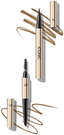 ICONIC London Triple Precision Brow Definer| 3-in-1 Eyebrow Pencil, Fine-Tip Pen & Spoolie Brush For | Amazon (UK)