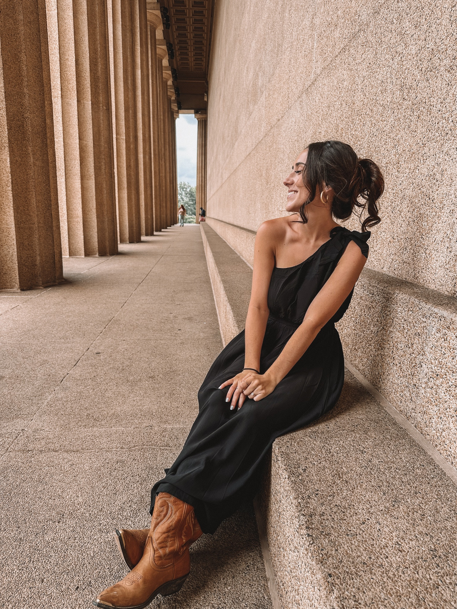 The cutest two piece outfit from Amazon with a slit! The top is one shoulder and the bottom is a midi skirt. It was perfect to pair with cowgirl boots during my recent trip to Nashville! So versatile and comes in so many colors! 

#LTKstyletip #LTKbeauty