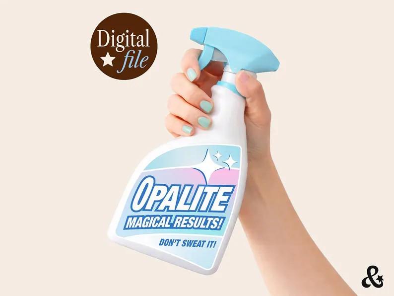Opalite Label Spray Bottle | Digital Product | Label | Print | Etsy (US)