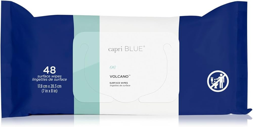 Capri Blue Volcano Multi Surface Wipes - Multi-Purpose Cleaning Wipes with Grapefruit & Tangerine... | Amazon (US)