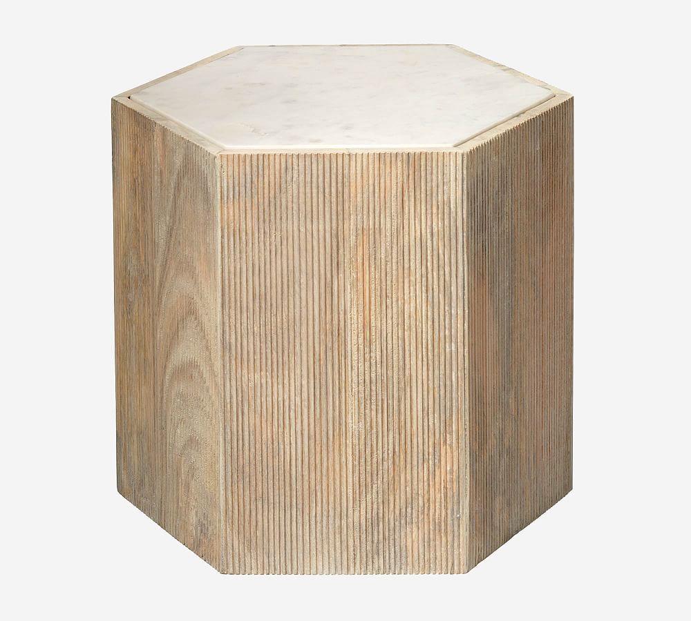 Montclaire Geometric Marble Accent Table | Pottery Barn (US)