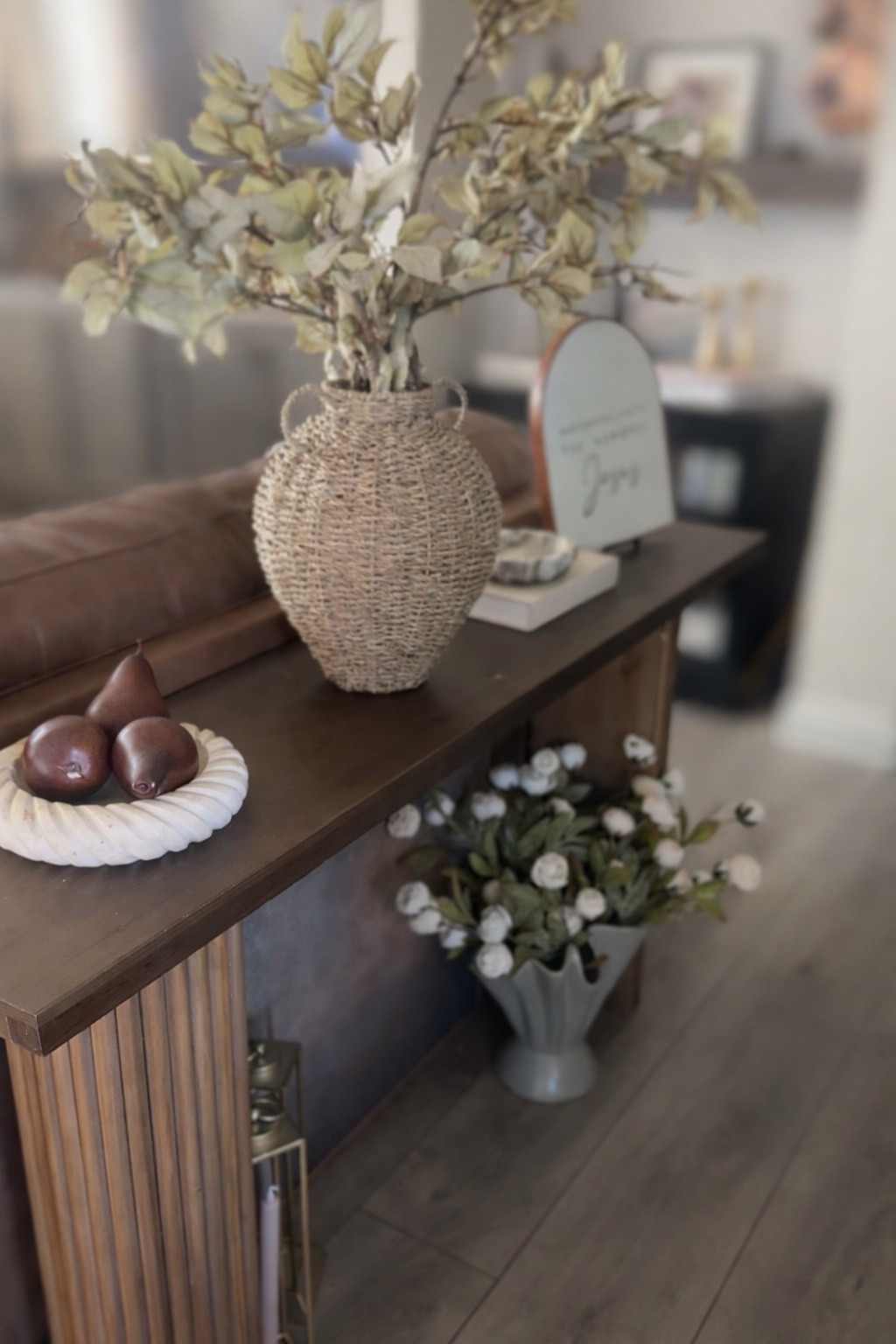 Simple neutral styling will always win 🤍

Layered textures, warm wood tones, woven accents, and soft greenery — this console setup feels cozy but still clean and intentional. I love mixing natural elements with structured pieces to keep it timeless.

Everything linked here 👇🏼
#LTKHome
#LTKDecor
#NeutralHome
#ConsoleStyling
#EntrywayDecor
#LayeredNeutrals
#CozyHome
#ModernFarmhouse
#HomeInspo
#StyledSpaces
#EverydayDecor
#TexturedHome
#TimelessStyle
#LTKFinds
@amazonfindsandfashion 

#LTKmomlife #LTKSeasonal #LTKHome