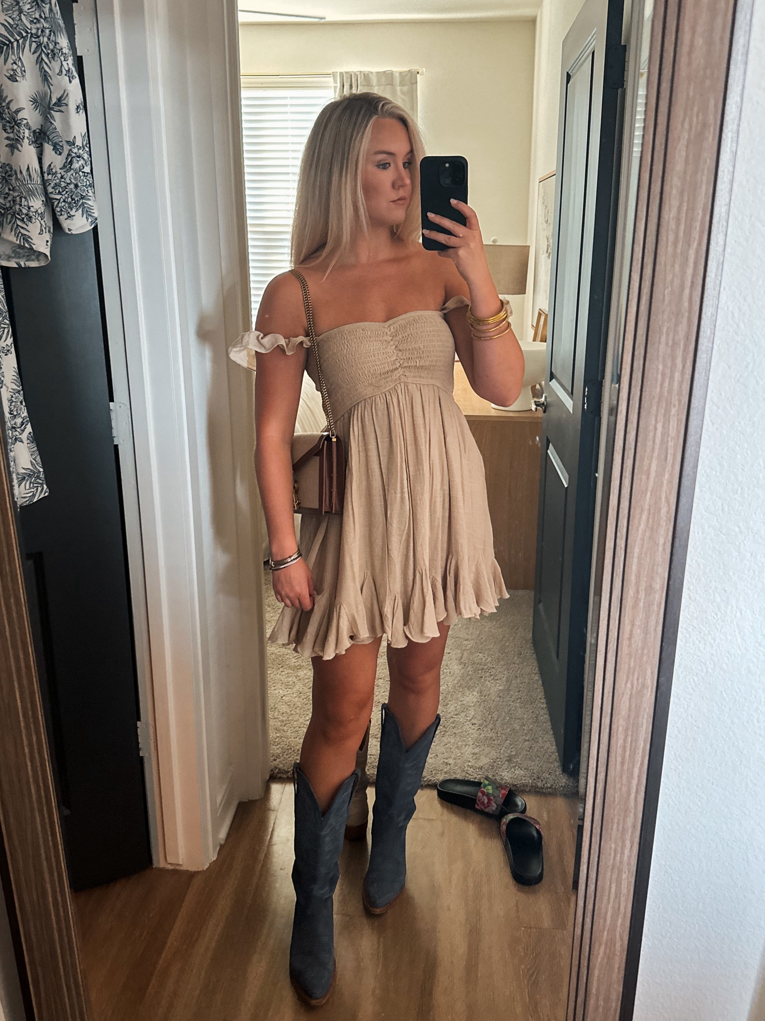 Amazon dress size M 
Annie tecovas true to size

Country concert outfit. Western style. Cowboy boots outfit  

#LTKStyleTip #LTKFindsUnder50 #LTKShoeCrush