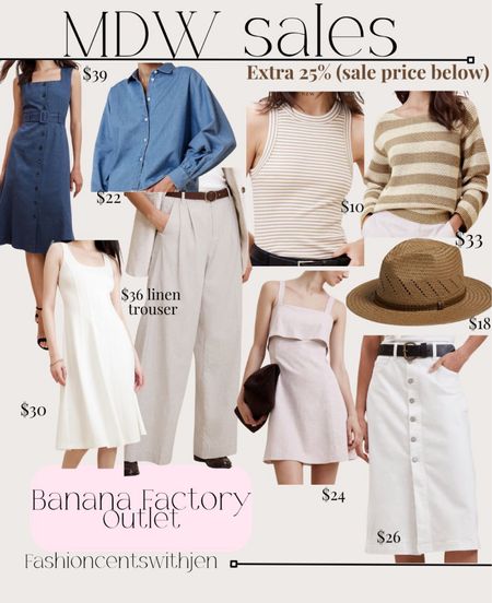 MDW sales! Extra 25% off an banana republic factory outlet 


Sales
On sale
Summer sale


#LTKSeasonal