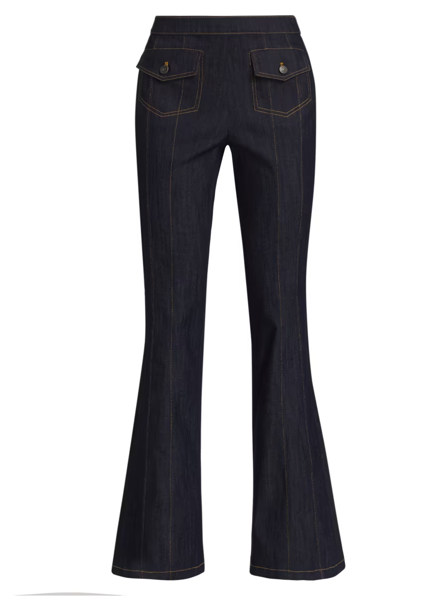 Eileen High-Rise Stretch Flared Jeans | Saks Fifth Avenue