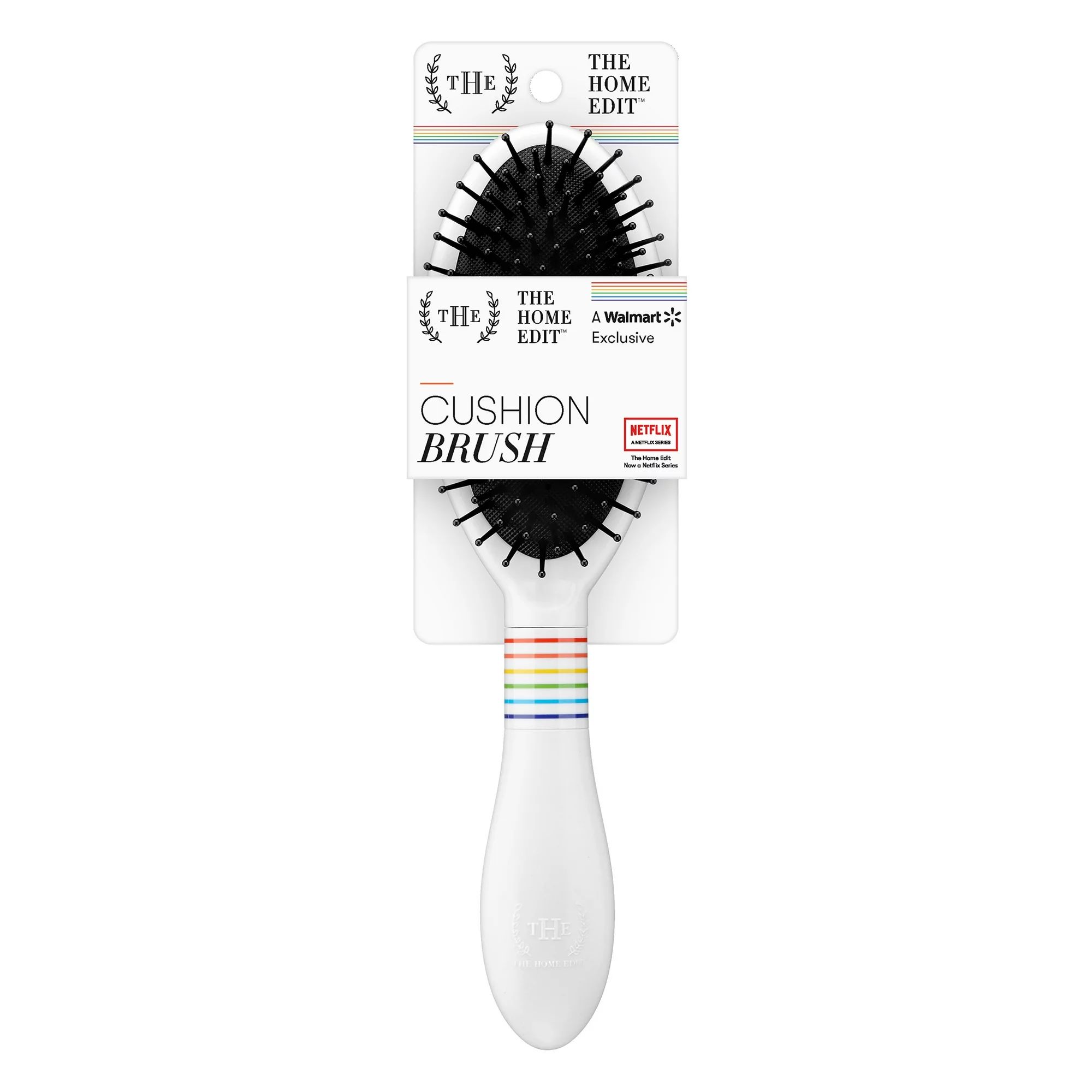 The Home Edit Cushion Hair Brush, White Rainbow | Walmart (US)