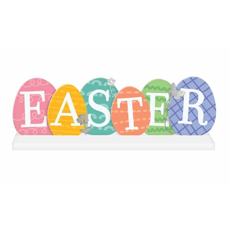 Easter Egg Base MDF Standing Sign | Wayfair North America