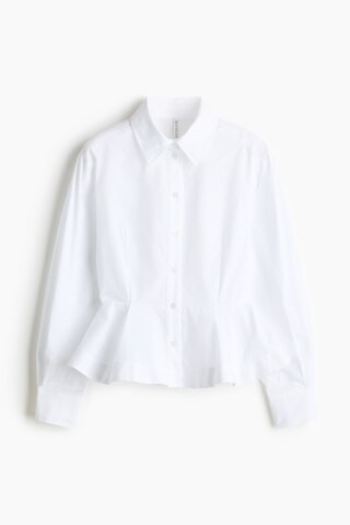 Poplin Peplum Shirt | H&M (US + CA)