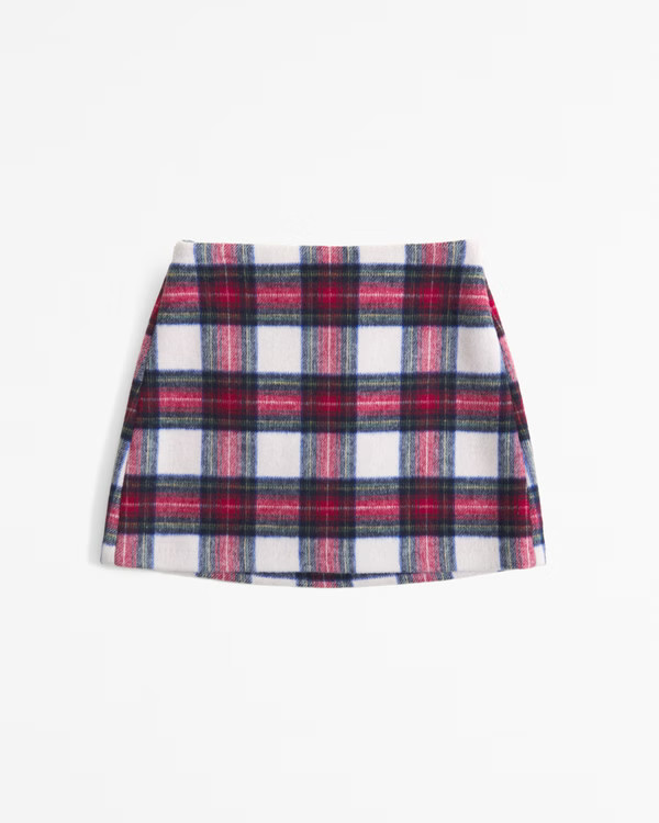 The A&F Scarlett Wool-Blend Mini Skort | Abercrombie & Fitch (US)