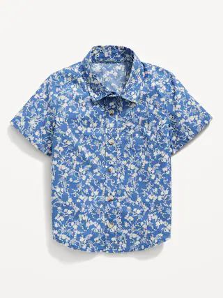 Short-Sleeve Matching Printed Poplin Shirt for Toddler Boys | Old Navy (US)