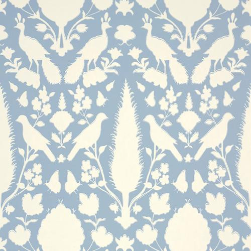 Schumacher Chenonceau Sky Wallpaper | DecoratorsBest | DecoratorsBest