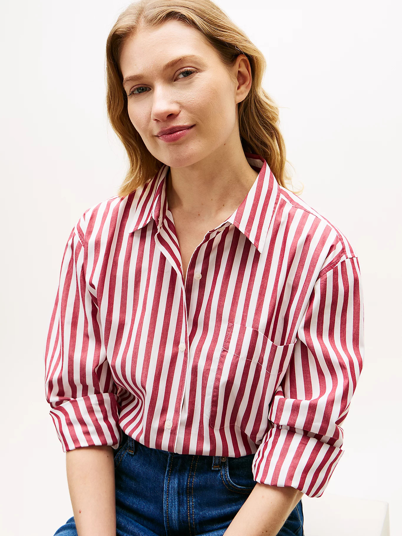 Classic Oversized Fit Poplin Shirt | Tommy Hilfiger UK